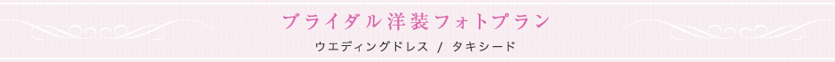 ブライダル洋装フォトプラン ウエディングドレス／タキシード