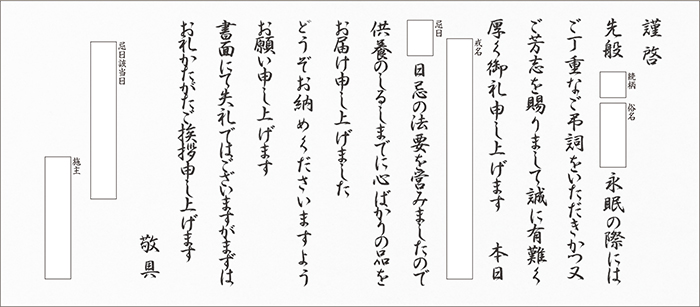 書式 ： 仏式2  (戒名あり)