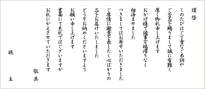 書式 ： 定型書状